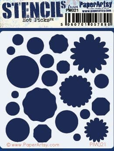 PaperArtsy Stencil Hot Picks Mini Circles (PM021)