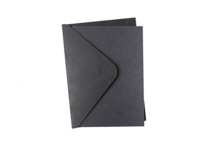 Sizzix Surfacez A6 Neutral Card & Envelope Pack Black (665917)