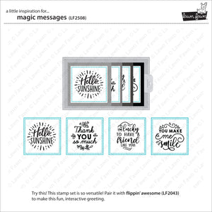 Lawn Fawn Clear Stamp & Die Set Magic Messages (LF2509)