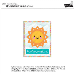 Lawn Fawn Lawn Cuts Custom Craft Dies Stitched Sun Frame (LF2530)