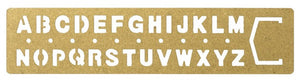 Traveler's Company Brass Template Bookmark Alphabet